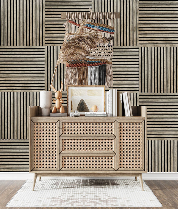 Square Acoustic Panel - Light Walnut