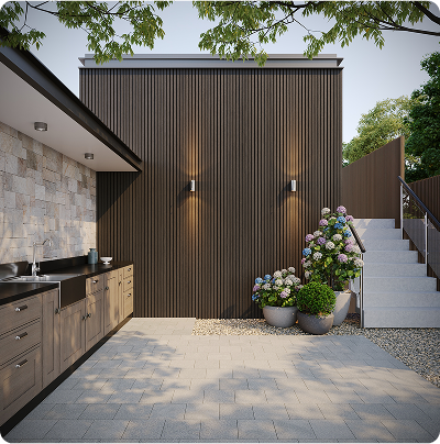 Composite Slat Wall - Charcoal