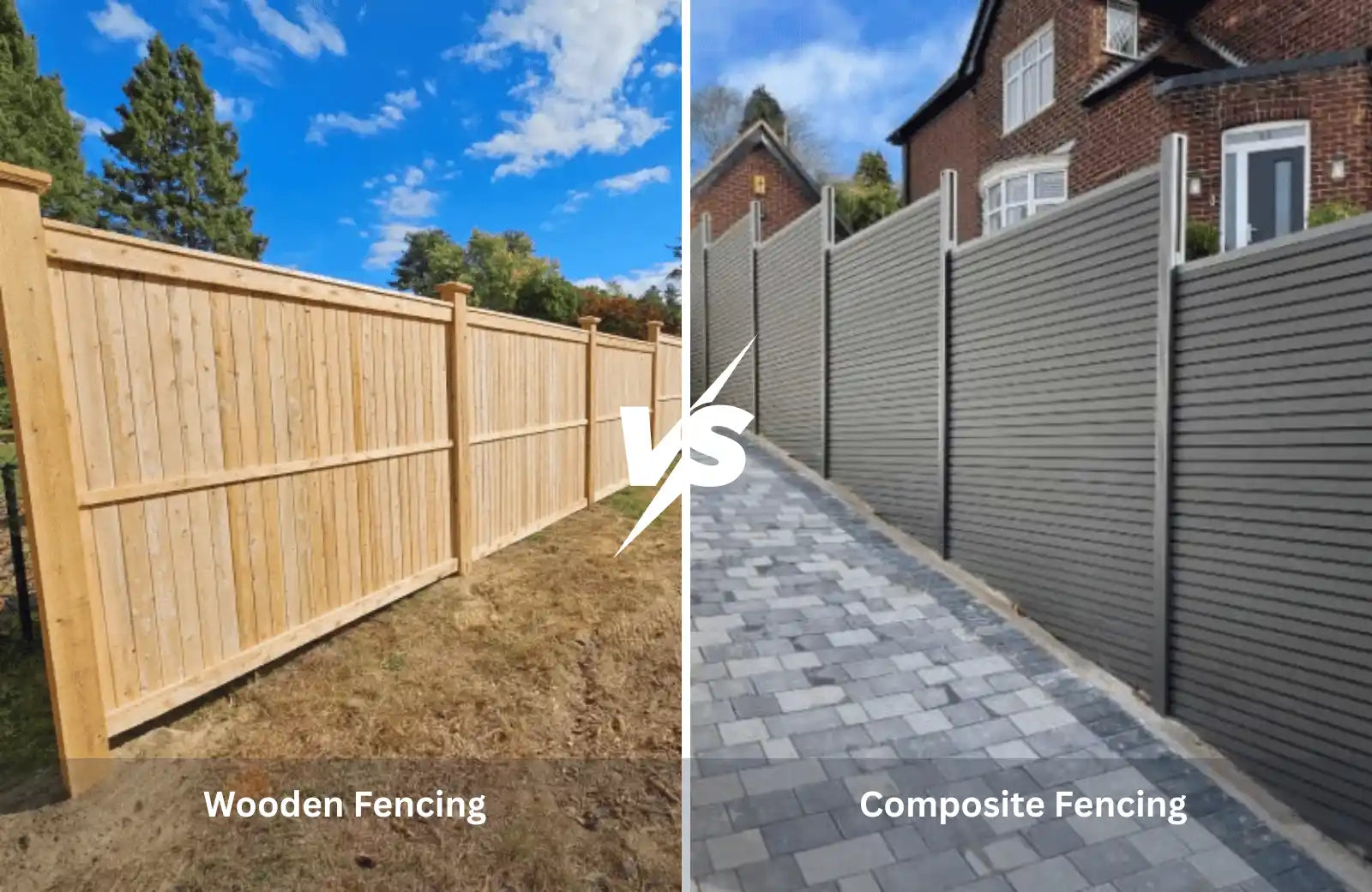 Low maintenance composite fence panels used for a stylish UK garden boundary