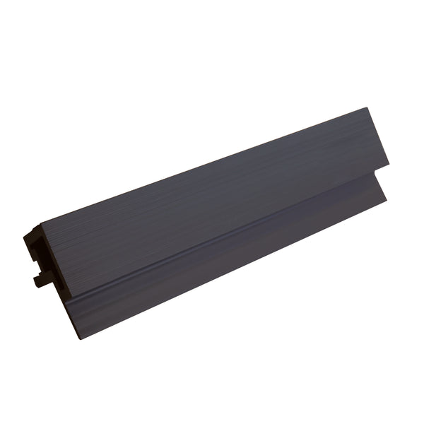 Neowall Anthracite Grey external trim for SlatWall panels with clean edge finishing