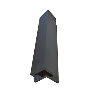 Neowall Anthracite Grey external trim for SlatWall panels with clean edge finishing