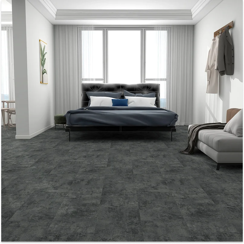 Anthracite Marble SPC flooring UK waterproof marble effect flooring