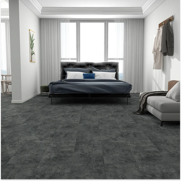 Anthracite Marble SPC flooring UK waterproof marble effect flooring