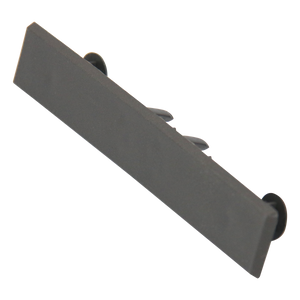 Anthracite composite decking end caps by Neowall for finishing exposed decking board edges