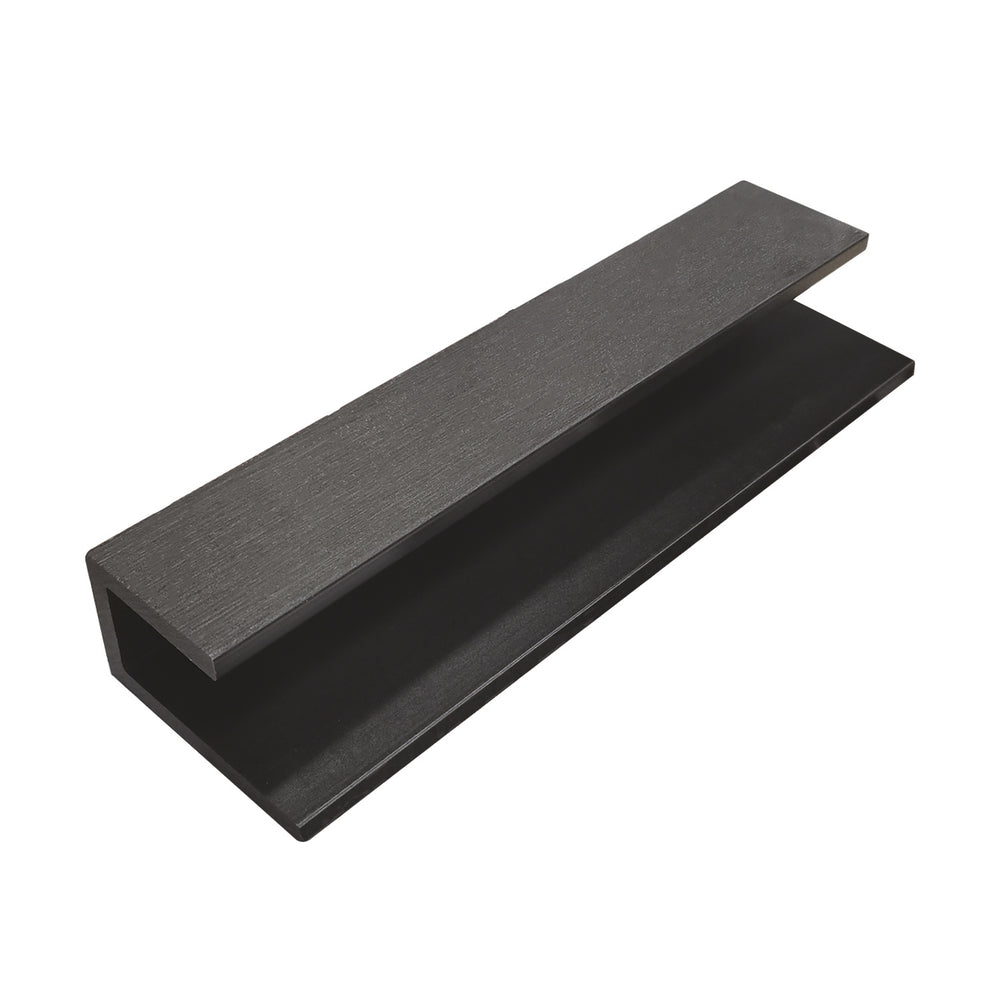 Neowall Anthracite Grey U Trim for composite cladding edge finishing