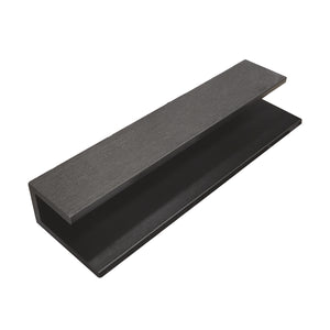 Anthracite grey composite U trim for cladding panels by Neowall