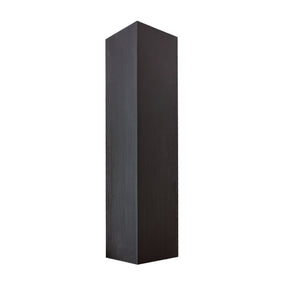 Anthracite grey composite edge seal for slat wall panels by Neowall for modern wall cladding