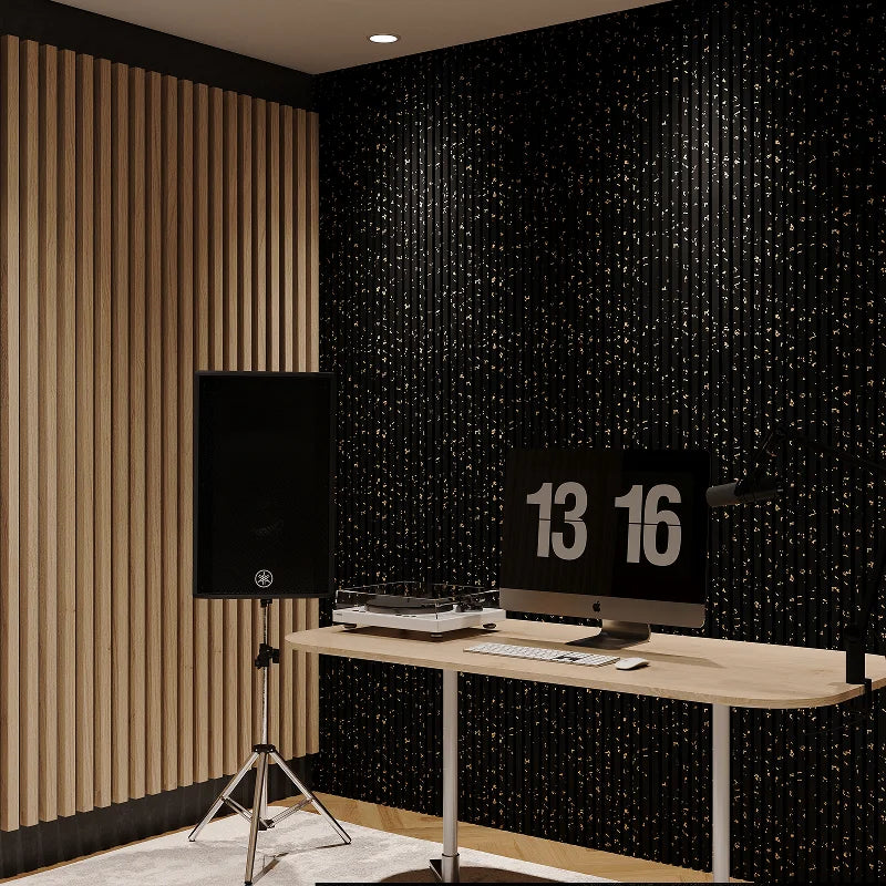 Acoustic Panel - Black Gold Dot