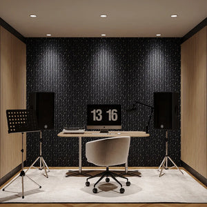 Acoustic Panel - Black Gold Marble