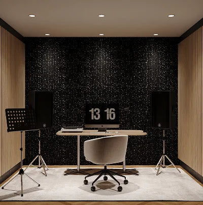 Acoustic Panel - Black Gold Dot