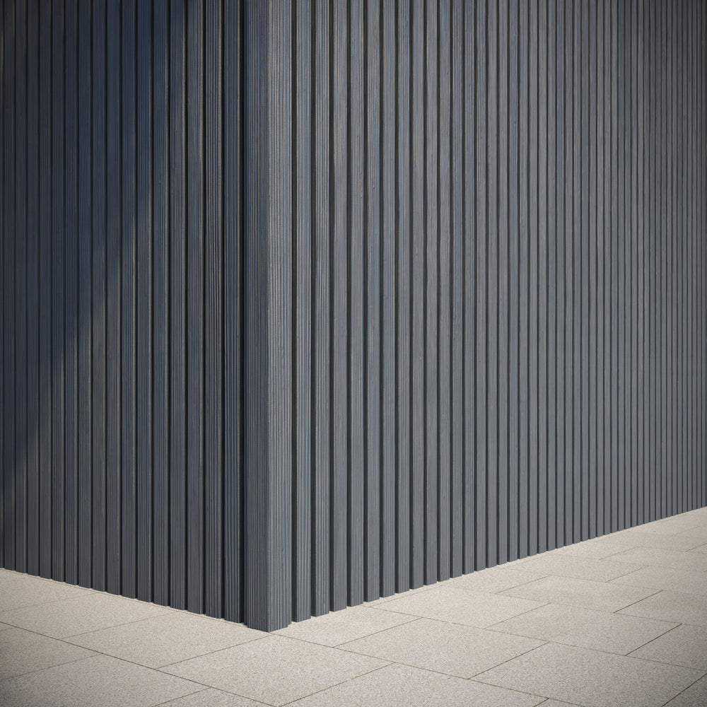 Neowall Blue Grey SlatWall edge seal trim for finishing panel edges cleanly