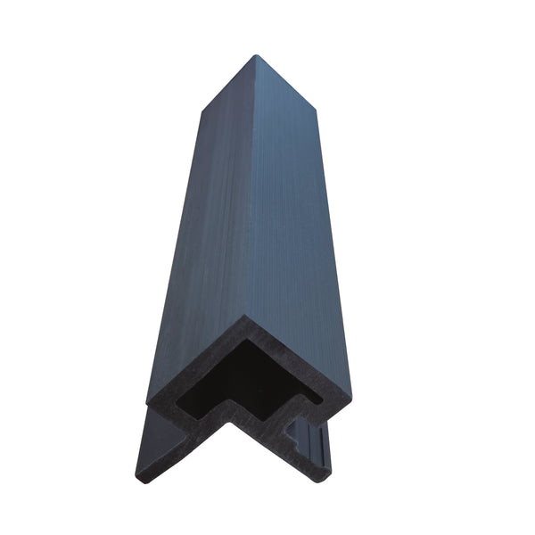 Neowall Blue Grey external trim for SlatWall panels with clean and seamless edge finishing