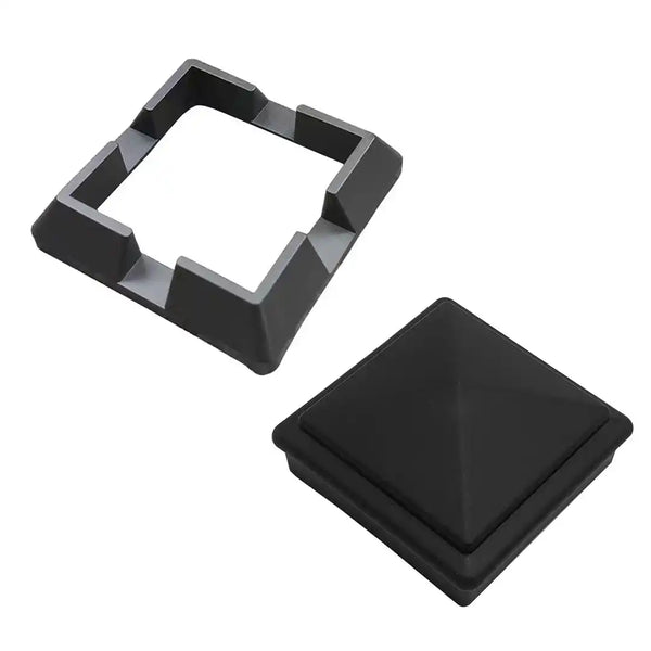 Cap and base for WPC post fencing accessory