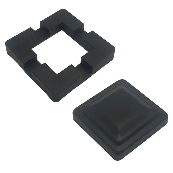Cap and base for aluminium post fencing accessory