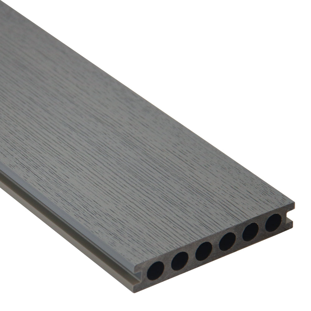 Neowall Co Extrusion Dual Decking Cement Grey & Natural board for modern outdoor decking areas