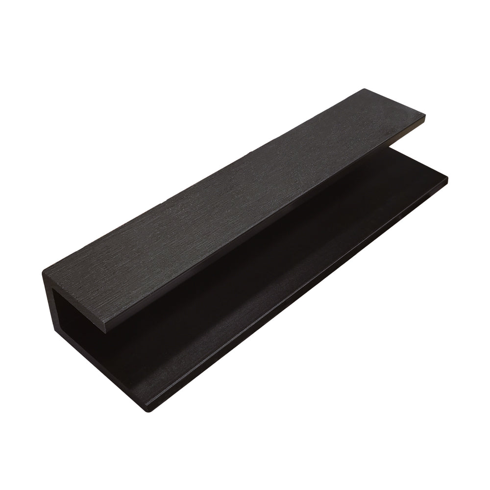 Neowall charcoal U trim for composite cladding edge finishing