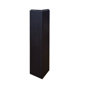 Charcoal composite external trim for slat wall cladding by Neowall