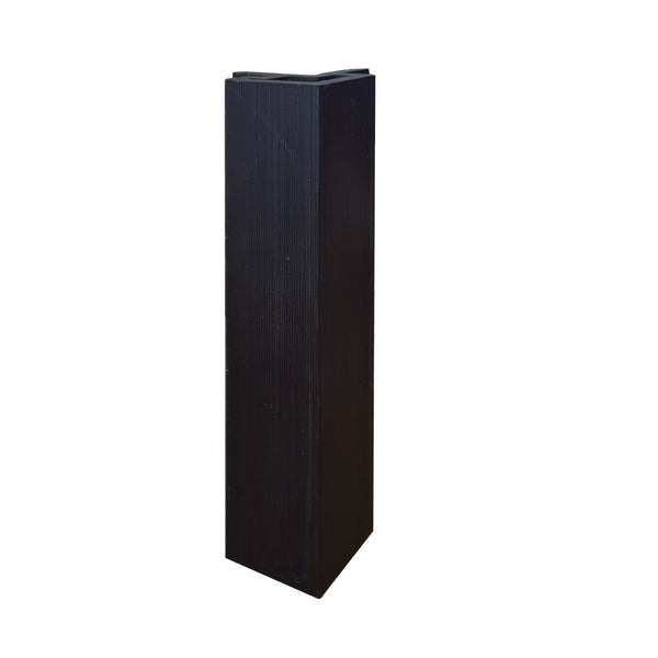 Charcoal composite external trim for slat wall cladding by Neowall