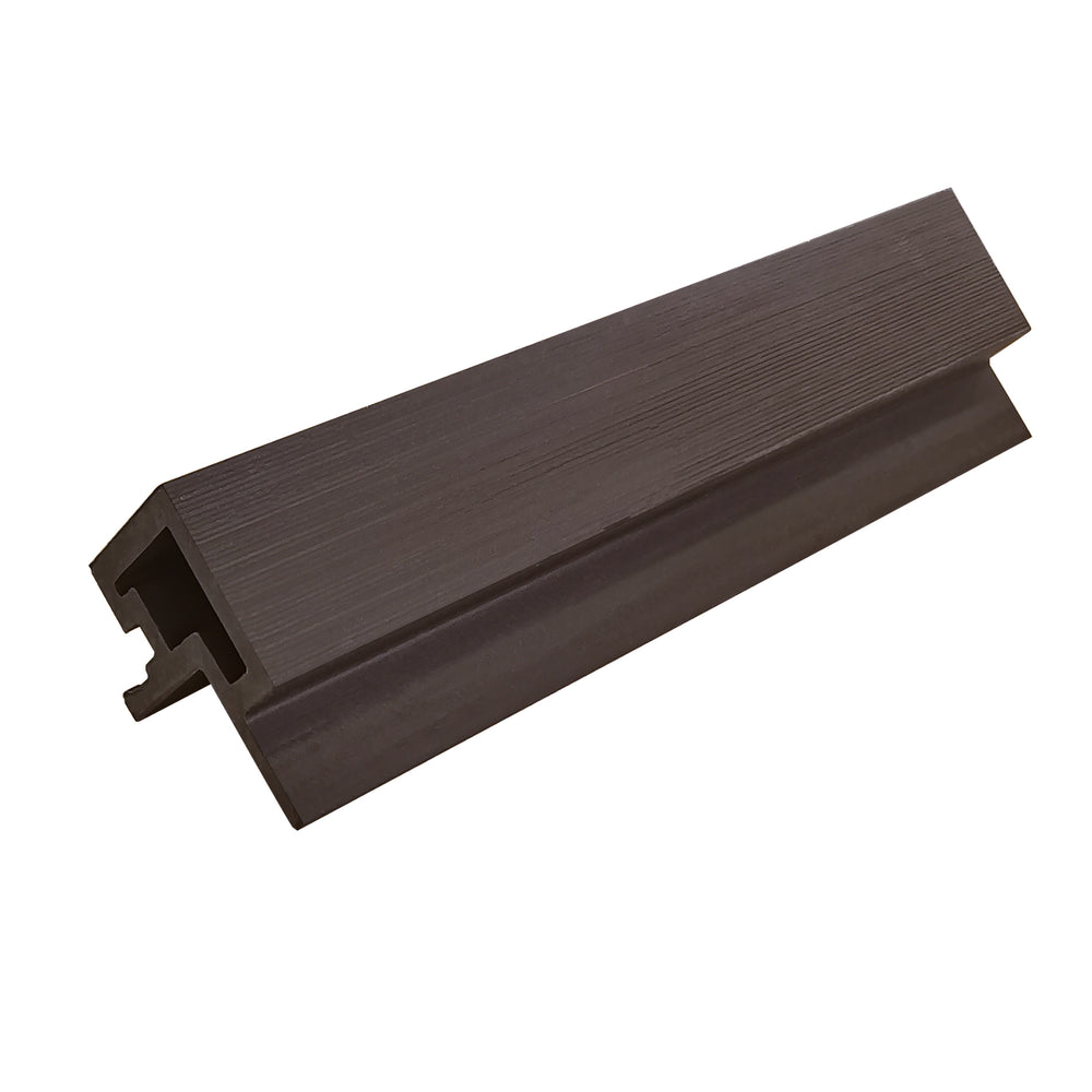 Neowall Chocolate Brown external trim for SlatWall panels with clean edge finishing
