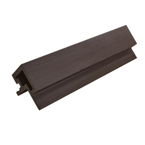 Neowall Chocolate Brown external trim for SlatWall panels with clean edge finishing