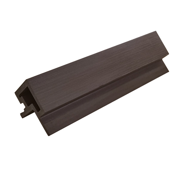Neowall Chocolate Brown external trim for SlatWall panels with clean edge finishing