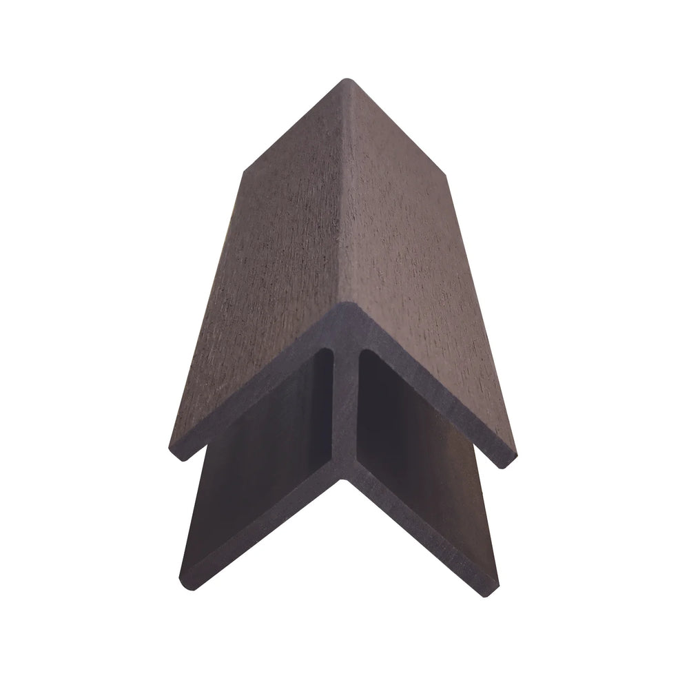 Neowall choco brown external end trim for composite cladding edges