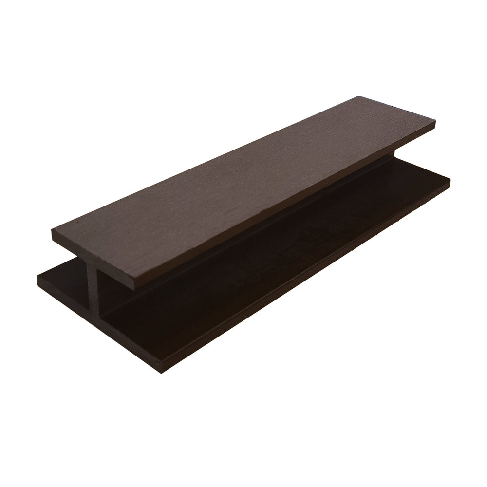 Neowall chocolate brown H trim for seamless composite cladding panel joints