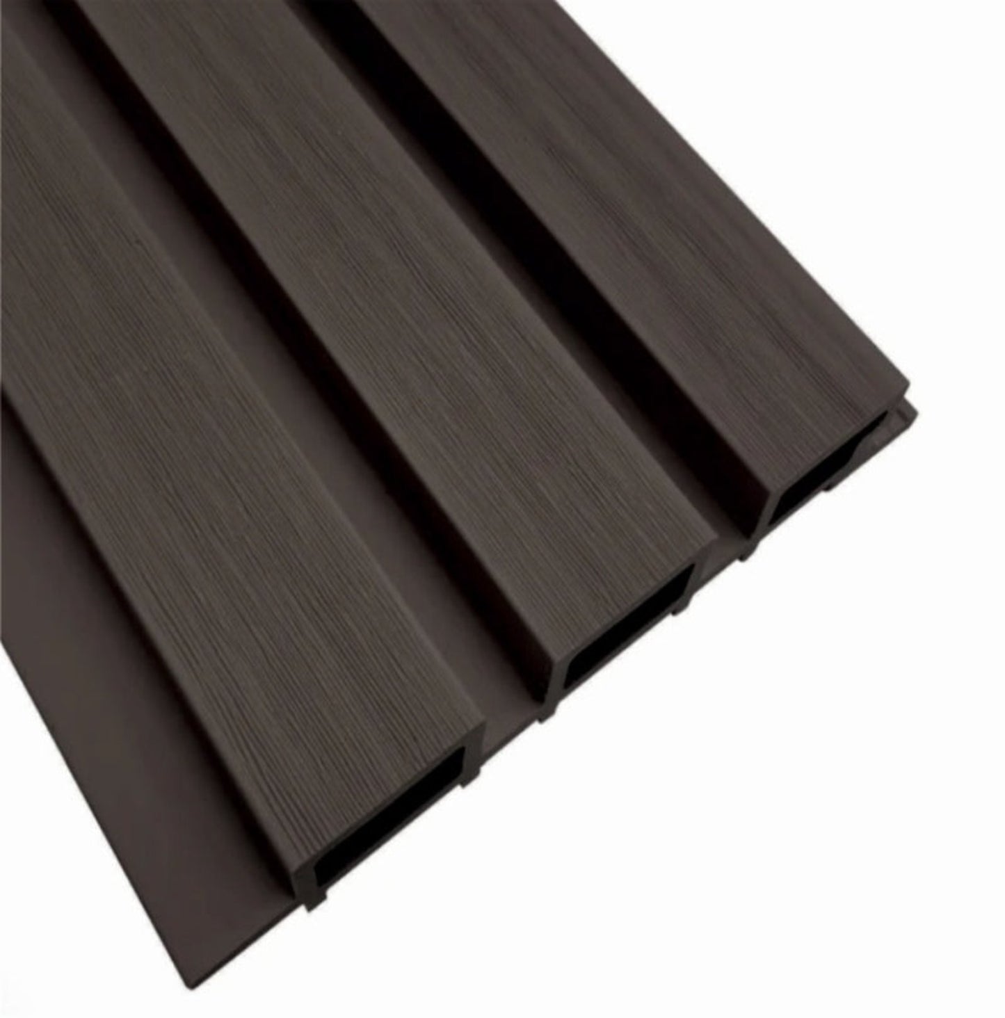 5m Composite Slat Wall - Chocolate Brown