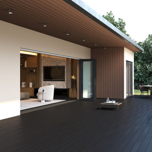 Neowall Composite Decking Charcoal board for garden patios and outdoor decking areas