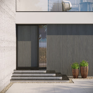 Neowall Composite SlatWall Anthracite Grey modern wall cladding panel for interior and exterior use