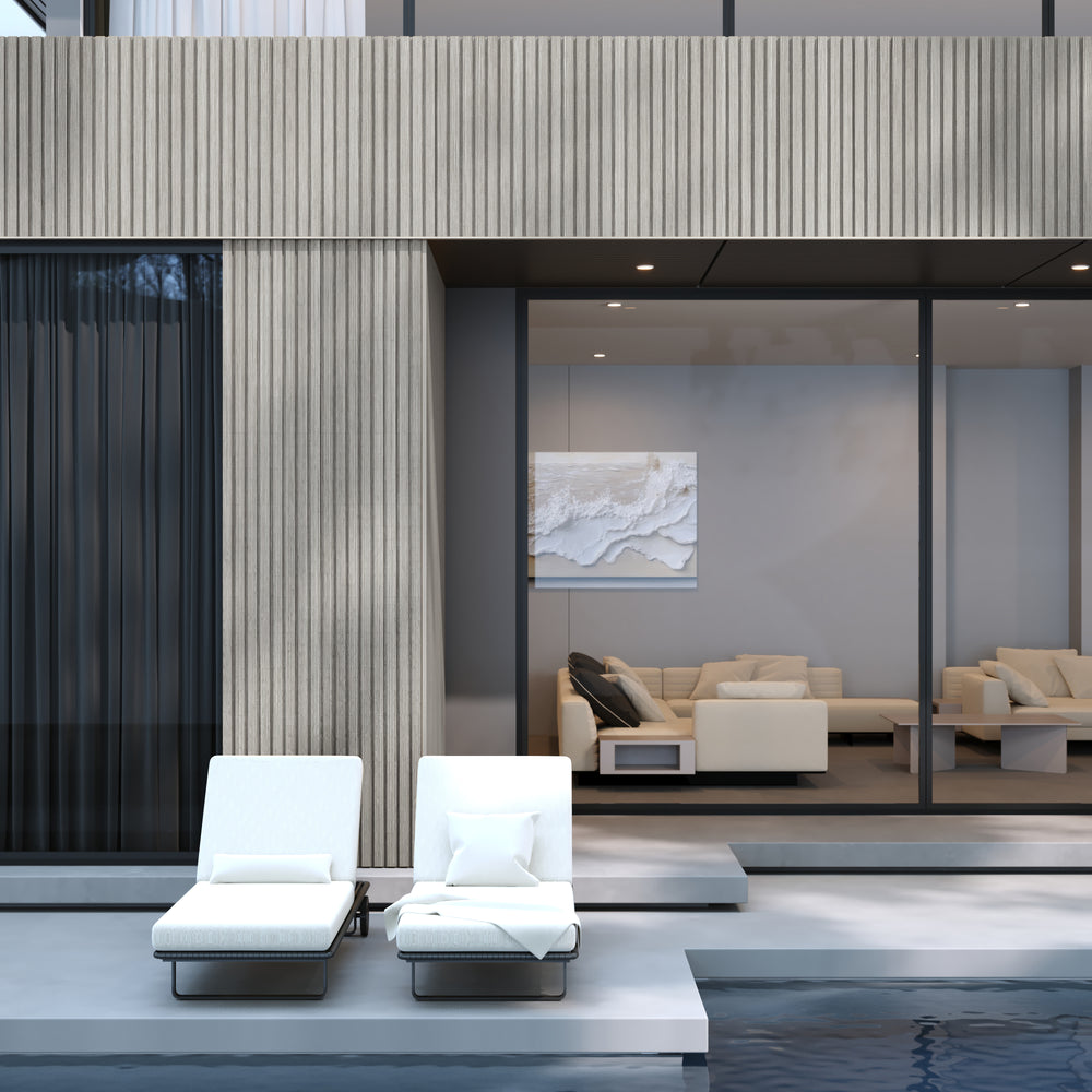 Neowall Composite SlatWall Natural wood effect wall cladding panel for feature walls