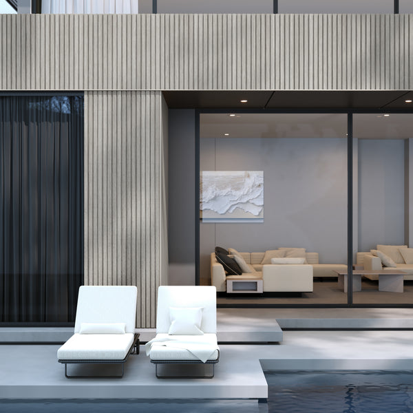 Neowall Composite SlatWall Natural wood effect wall cladding panel for feature walls