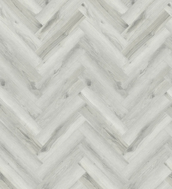 Dark walnut wood-effect herringbone flooring for luxury interiors