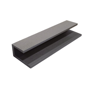 Grey composite U trim for exterior wall cladding by Neowall
