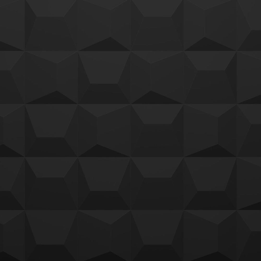 Midnight Black PU Stone Cube