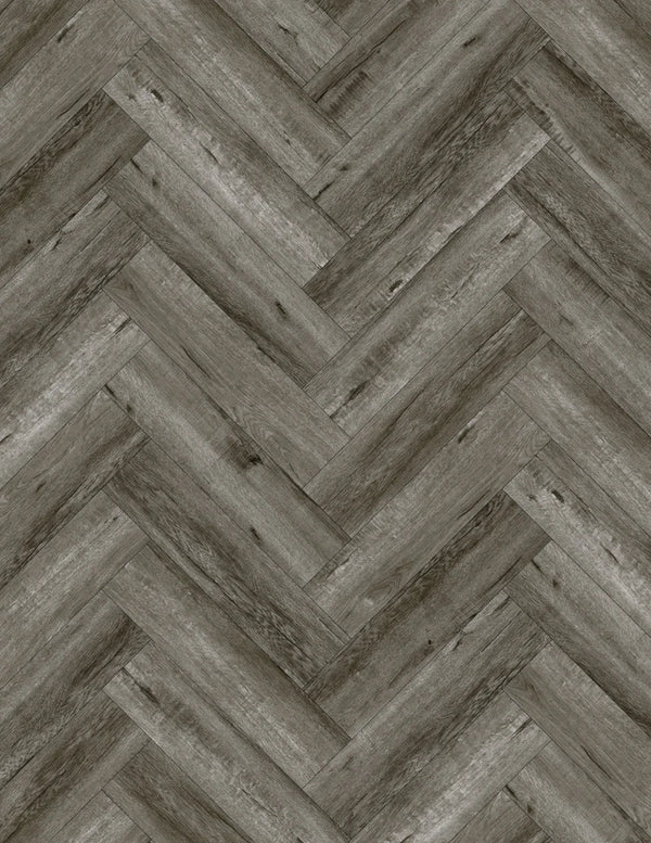 Midnight grey herringbone wall panel design for modern interiors