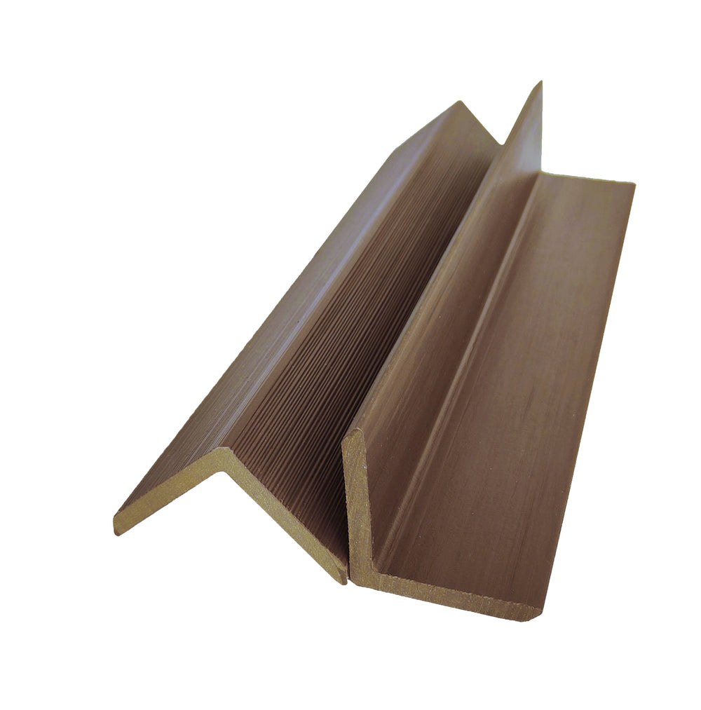 Neowall Blackline Series chestnut edge seal trim for slat wall panels with seamless finishing
