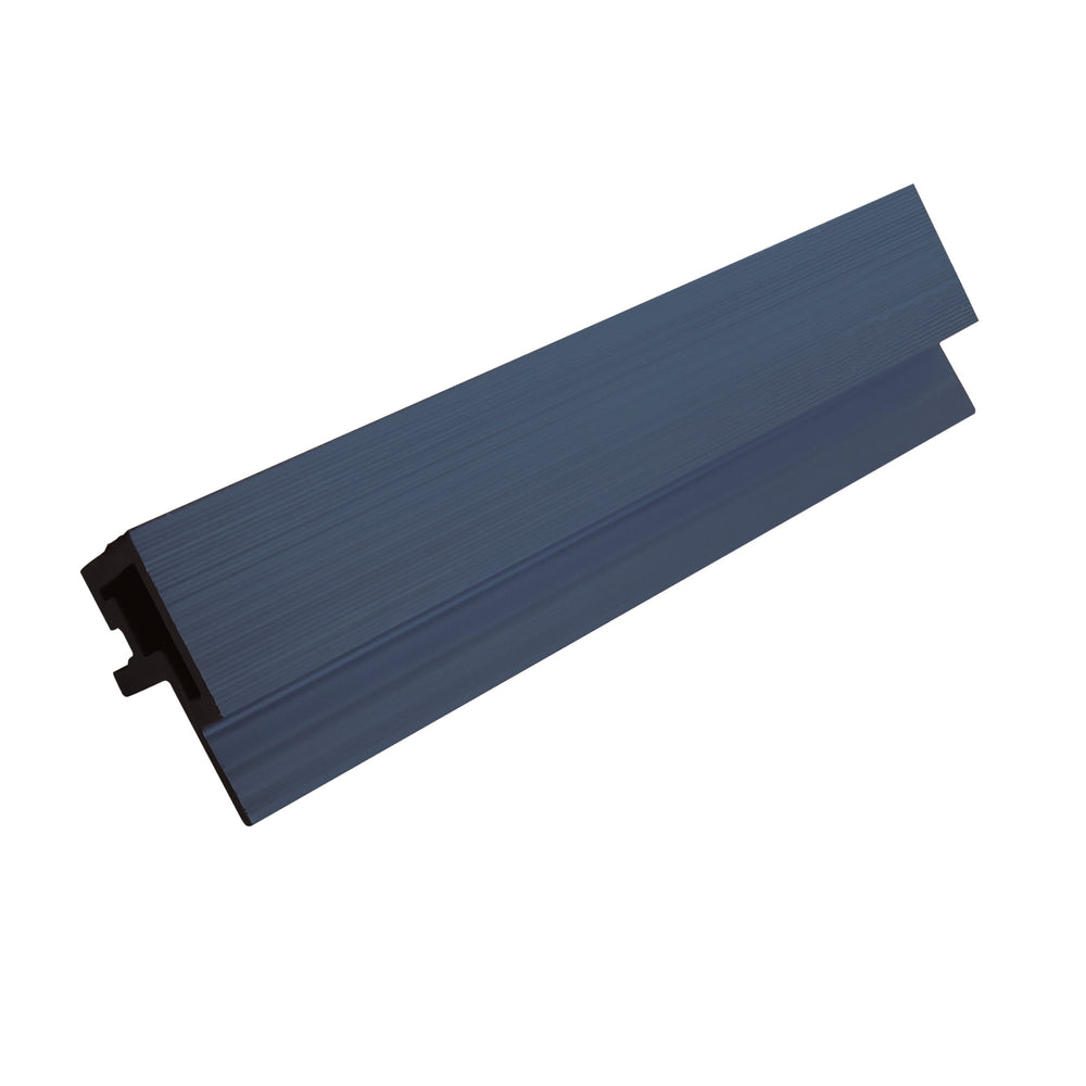 Neowall Blue Grey external trim for SlatWall panels with clean and seamless edge finishing