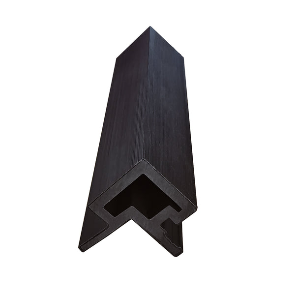 Neowall Charcoal external trim for SlatWall panels with clean edge finishing