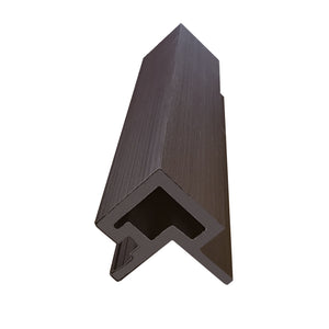 Neowall Chocolate Brown external trim for SlatWall panels with clean edge finishing
