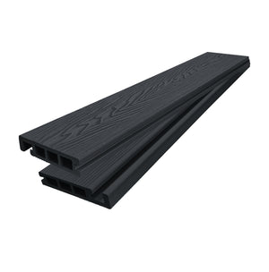 Neowall Composite Decking Bull Nose – Charcoal rounded edge decking board for steps and deck edges