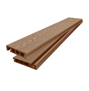 Neowall Composite Decking Bull Nose – Teak rounded edge decking board for steps and deck edges
