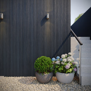Neowall Composite SlatWall Charcoal wall cladding panel for modern feature walls