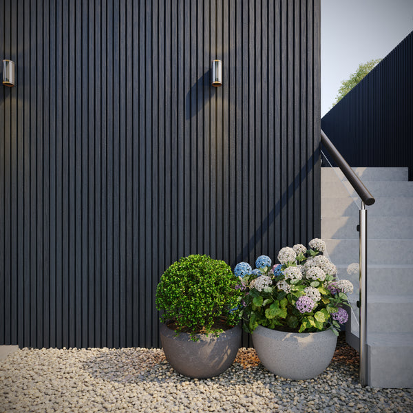 Neowall Composite SlatWall Charcoal wall cladding panel for modern feature walls