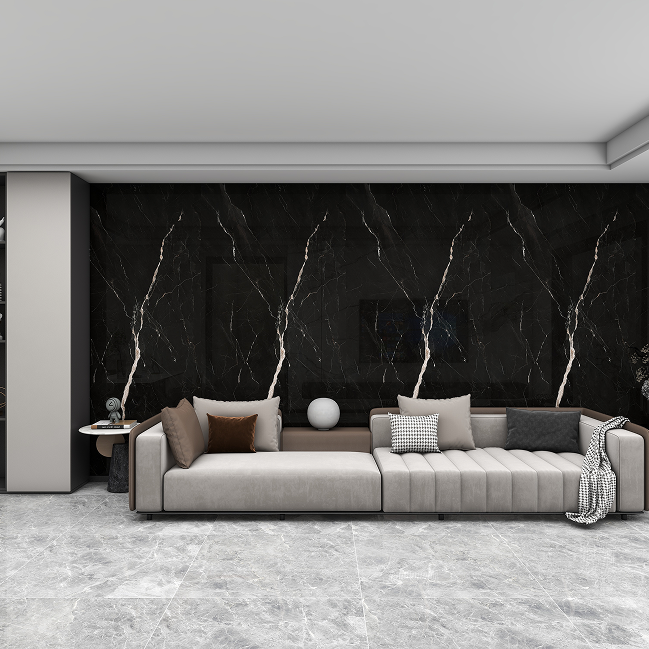 Neowall Vellura Black Marble wall panels with luxury marble-effect finish
