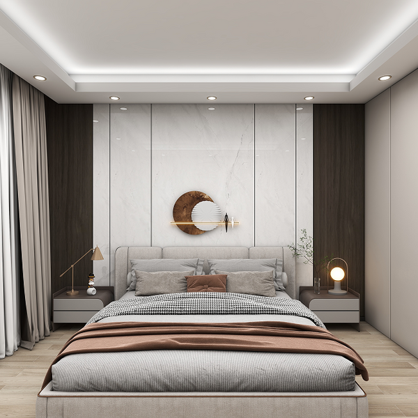 Neowall Vellura Light Grey Marble wall panels with soft marble-effect finish