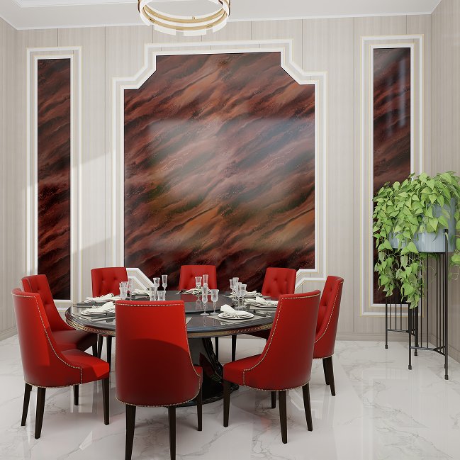 Neowall Vellura Molten Mocha wall panels with rich brown textured finish