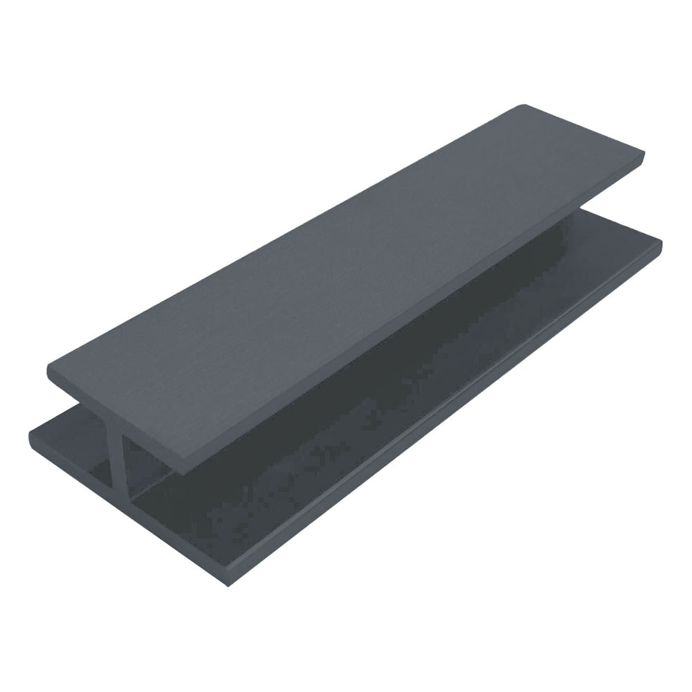 Neowall anthracite grey H trim for seamless composite cladding panel joints