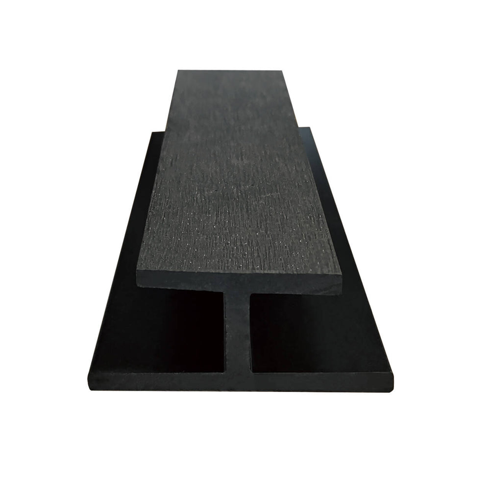 Neowall charcoal H trim for joining composite cladding panels seamlessly