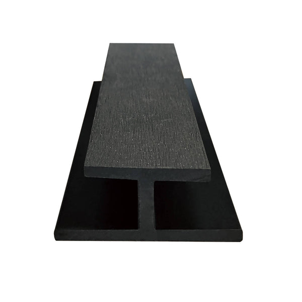 Neowall charcoal H trim for joining composite cladding panels seamlessly
